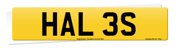 Registration number HAL 3S